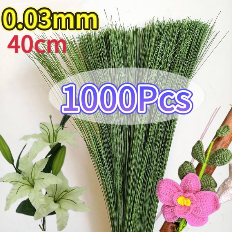 Art Craft Items - 100-1000pcs 종이 꽃 와이어 0.3mm/0.0118 인치