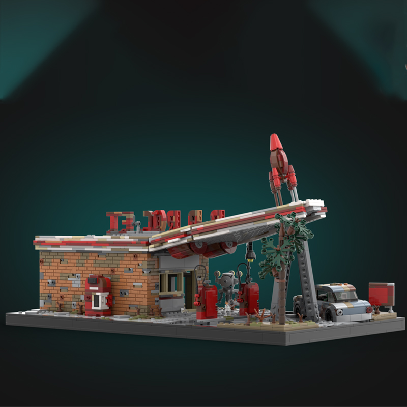Art And Craft Rocket - 2168피스 MOC 레드 로켓 폴아웃 4