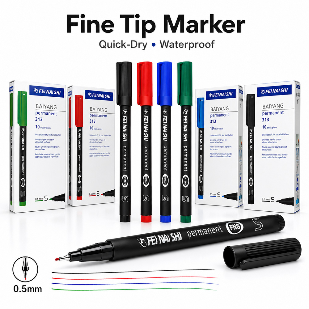 Illustration Marker Set - 4/12 Pcs 0.5mm 파인 팁 영구