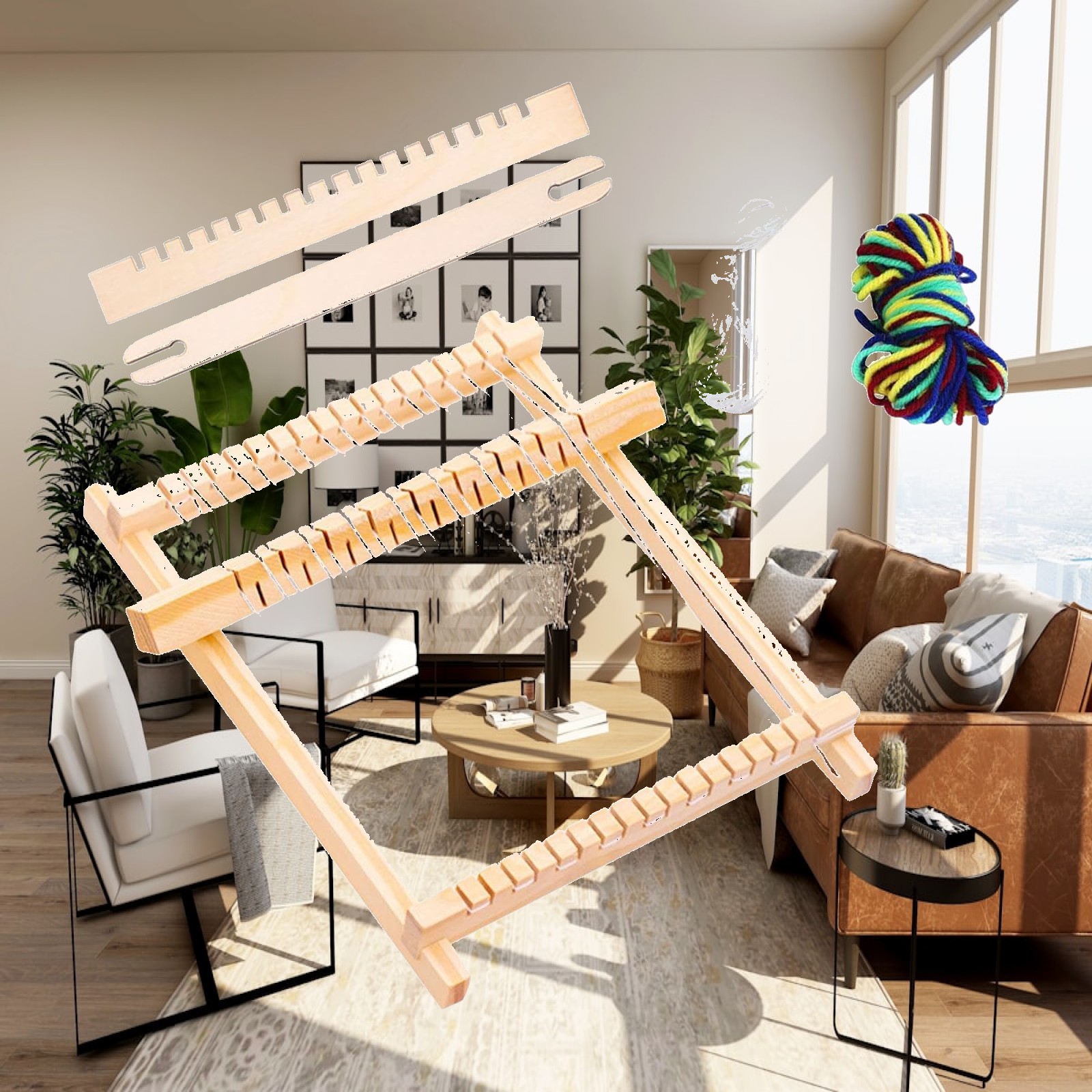 Art Craft Hat - 나무 직조기 키트 DIY 공예 수제