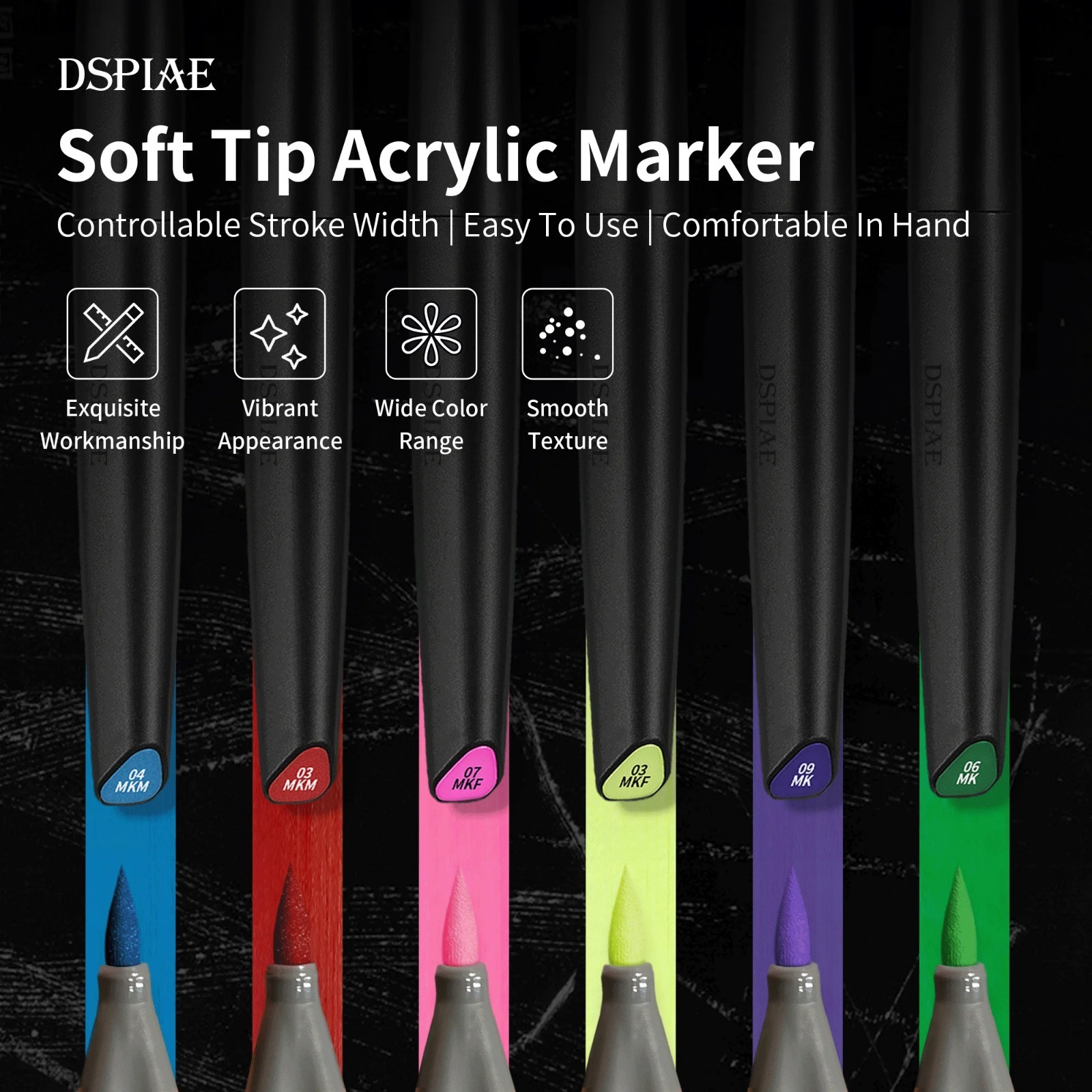 Illustration Marker Set - DSPIAE 소프트 팁 수성 마커 펜