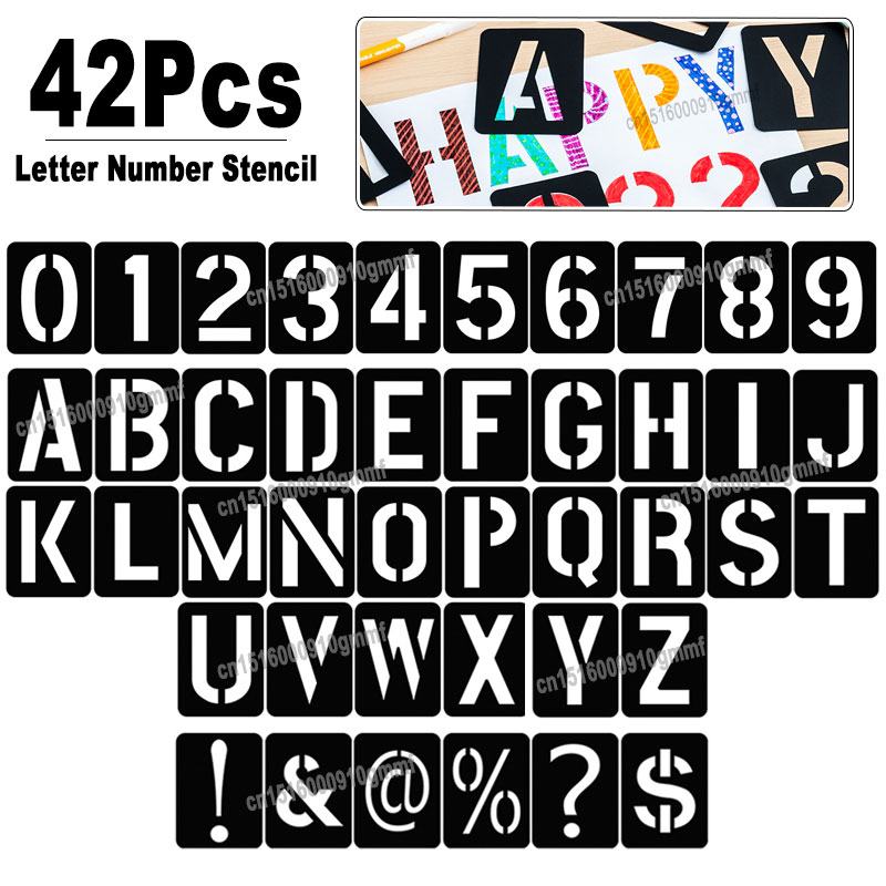 Art Craft Letter A - 재사용 가능한 플라스틱 알파벳 문자 번호