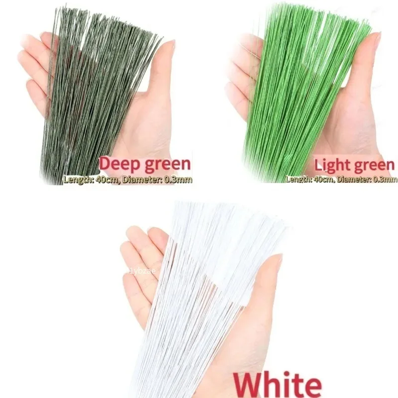 100-1000pcs 종이 꽃 와이어 0.3mm/0.0 - Art Craft Items 리뷰 및 가격