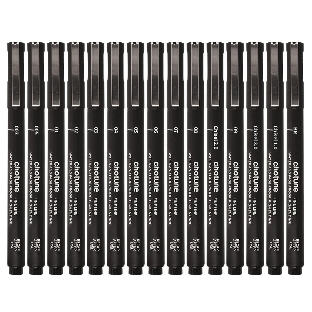 블랙 마이크로 펜, 15가지 크기, 방수 보관 잉크,  - Illustration Marker Set 리뷰 및 가격