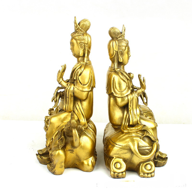 만주쉬리 사만타바드라 불상, 녹색 사자와 흰 코끼리,  - Art Craft Elephant 리뷰 및 가격