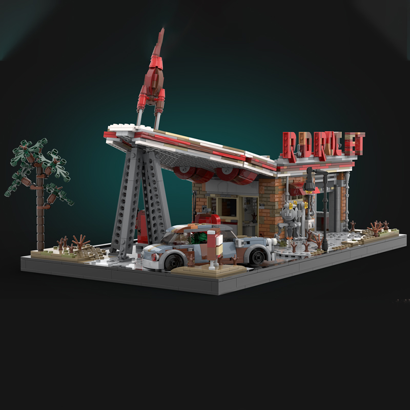 2168피스 MOC 레드 로켓 폴아웃 4 디오라마 모델 - Art And Craft Rocket 리뷰 및 가격