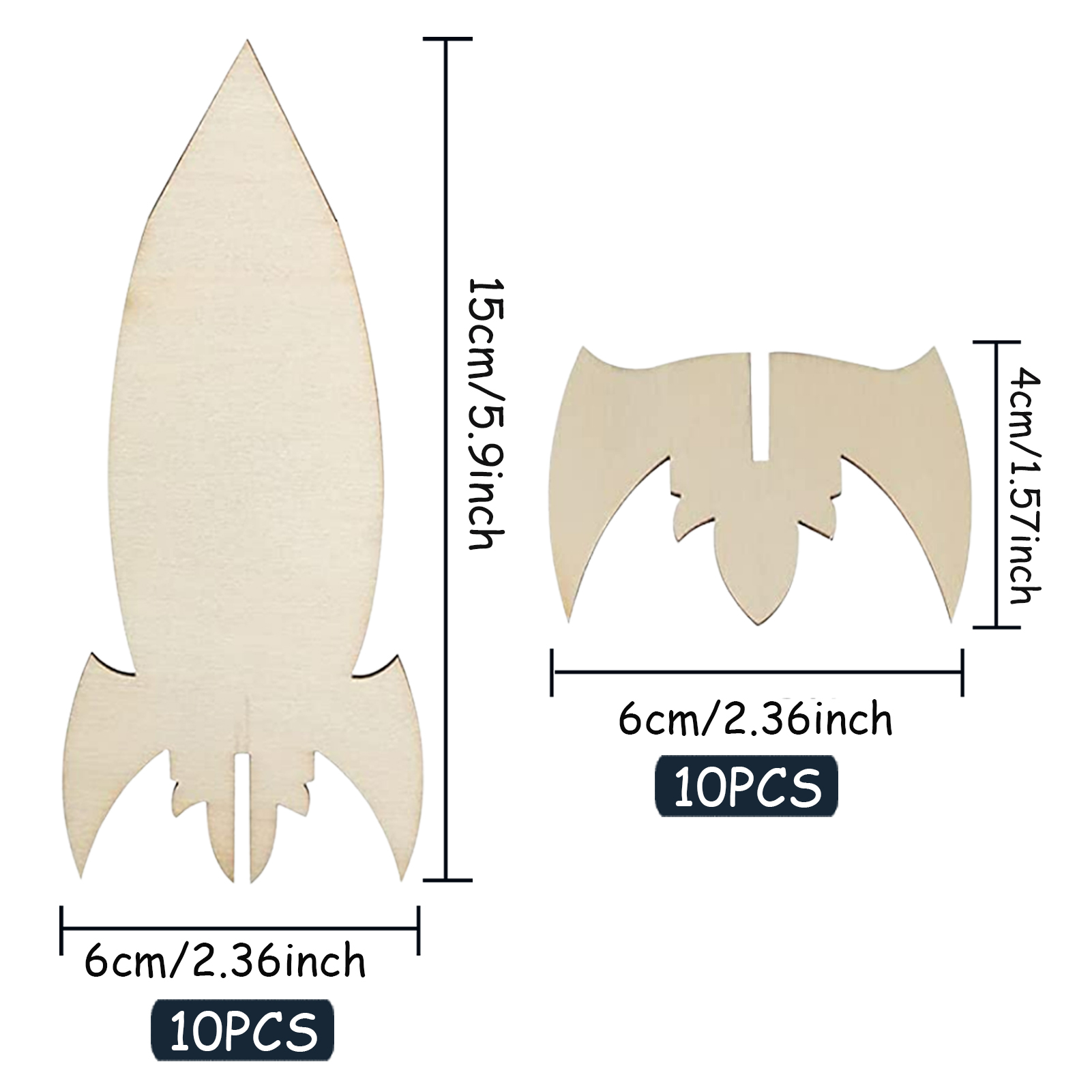 5PCS/10PCS 나무 로켓 DIY 공예 파티 장식  - Art And Craft Rocket 리뷰 및 가격