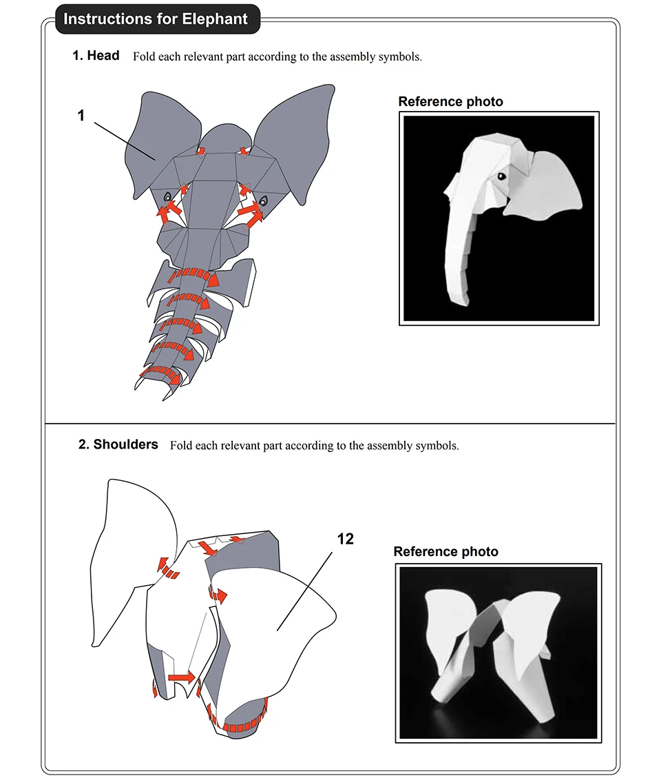 아프리카 코끼리 종이 접기 예술 미니 3D 종이 모델, - Art Craft Elephant 리뷰 및 가격