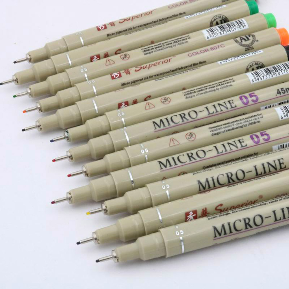 12 가지 색상 다공성 포인트 펜 드로잉 디자인 스케치 - Illustration Marker Set 리뷰 및 가격