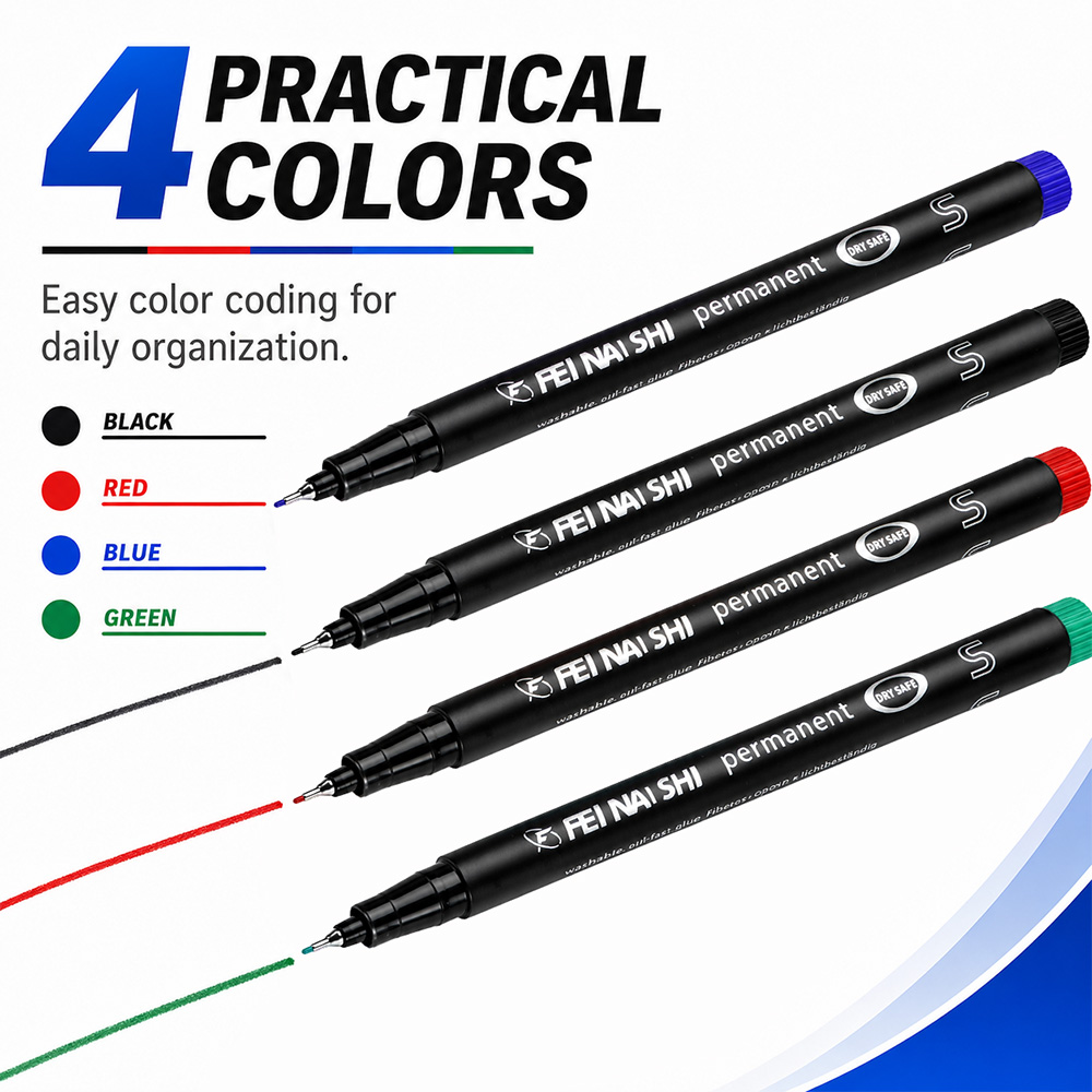 4/12 Pcs 0.5mm 파인 팁 영구 마커 펜 방수 - Illustration Marker Set 리뷰 및 가격