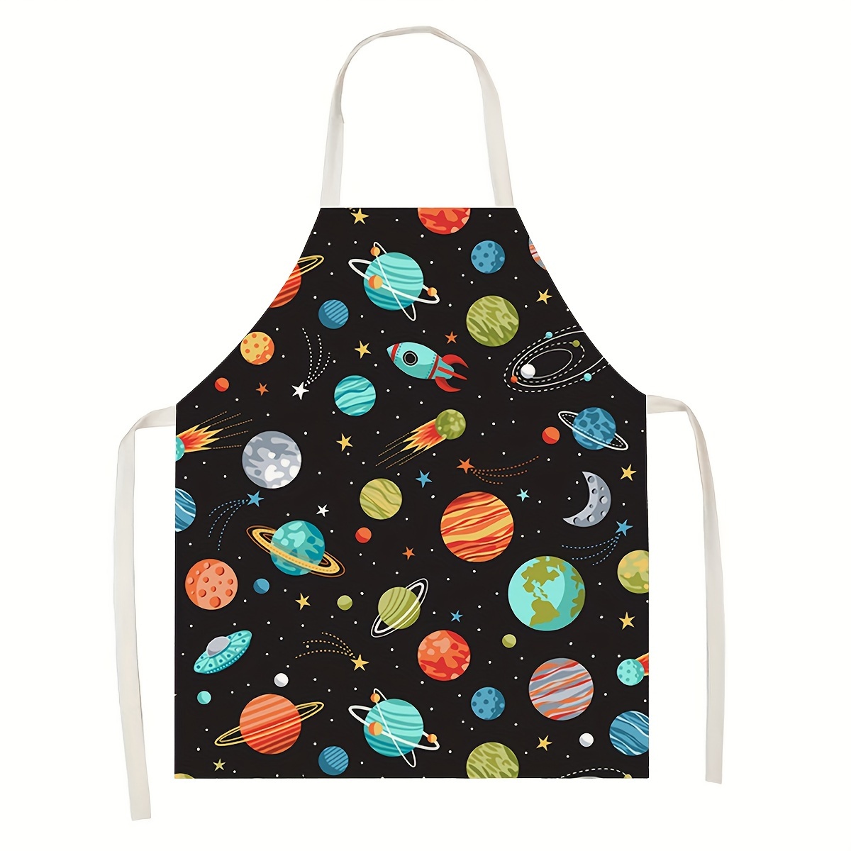 1pc 어린이 앞치마 우주 테마 로켓 행성 스타 디자인 - Art And Craft Rocket 리뷰 및 가격