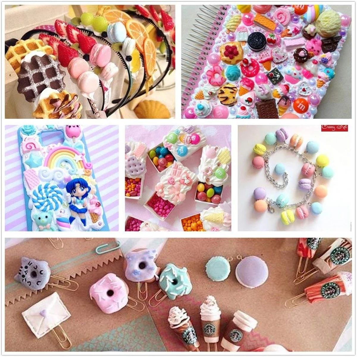 30pcs 무작위 캔디 점액 매력 귀여운 세트 혼합 수 - Art Craft Items 리뷰 및 가격