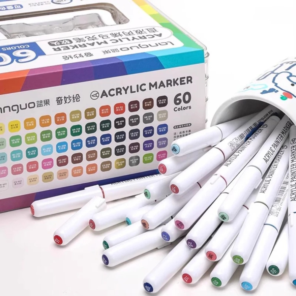 랑구오 24-288색 아크릴 마커 펜 세트, 스톤 페인 - Illustration Marker Set 리뷰 및 가격