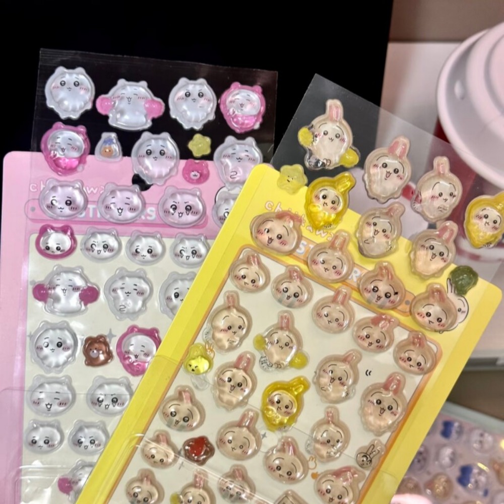 귀여운 치이카와 3D 크리스탈 엠보싱 스티커 DIY 데 - Art Craft Items 리뷰 및 가격