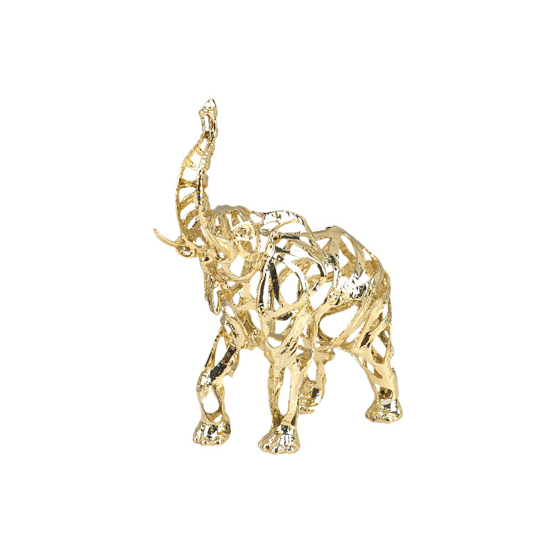 금속 공예 인공 동물 조각품 골드 오픈워크 사자 말 코 - Art Craft Elephant 리뷰 및 가격