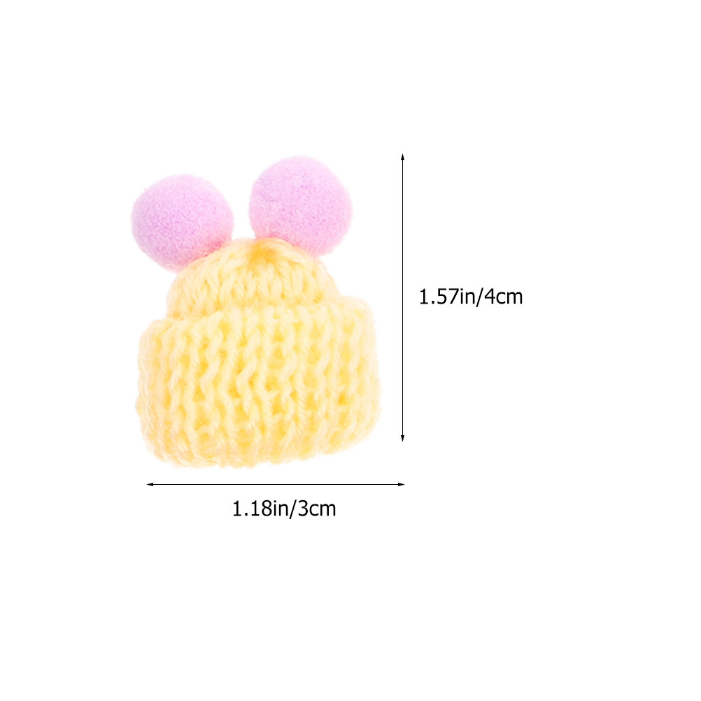 60개 미니 니트 모자 울사 DIY 공예 장식 재사용  - Art Craft Hat 리뷰 및 가격